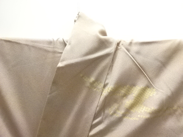  金彩花扇模様訪問着